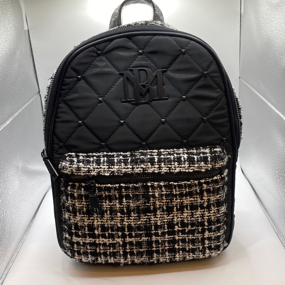 Badgley Mischka B&W Quilted Backpack NWT